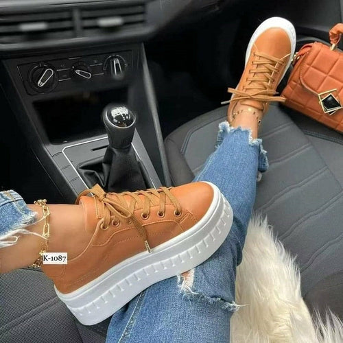 Women's Flatform Platform Sneakers — Everyday Casual Comfort