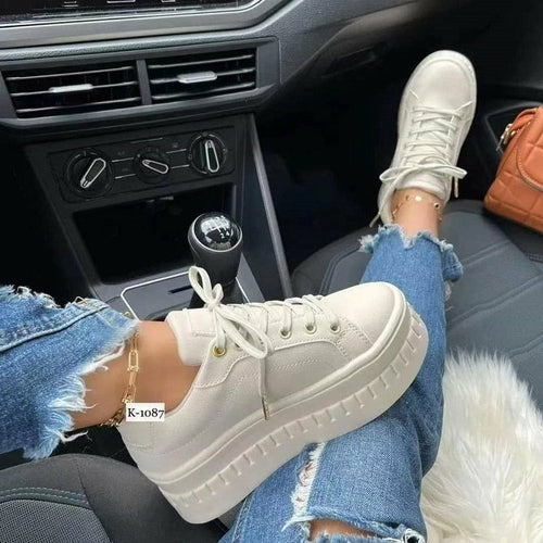 Women's Flatform Platform Sneakers — Everyday Casual Comfort
